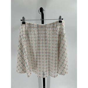 For Love & Lemons 'Denise' White Viscose Mini Skirt Size L