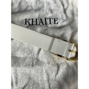 Khaite 'Bambi' Ivory Leather Belt Size 90