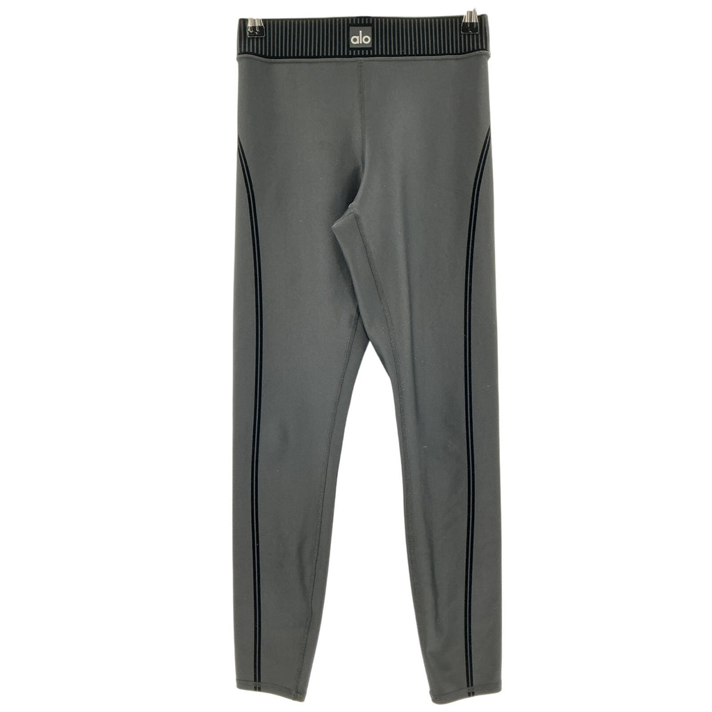 Alo Yoga 'Airlift' Black Polyester High-Waist 7/8 Line Up Legging Size S