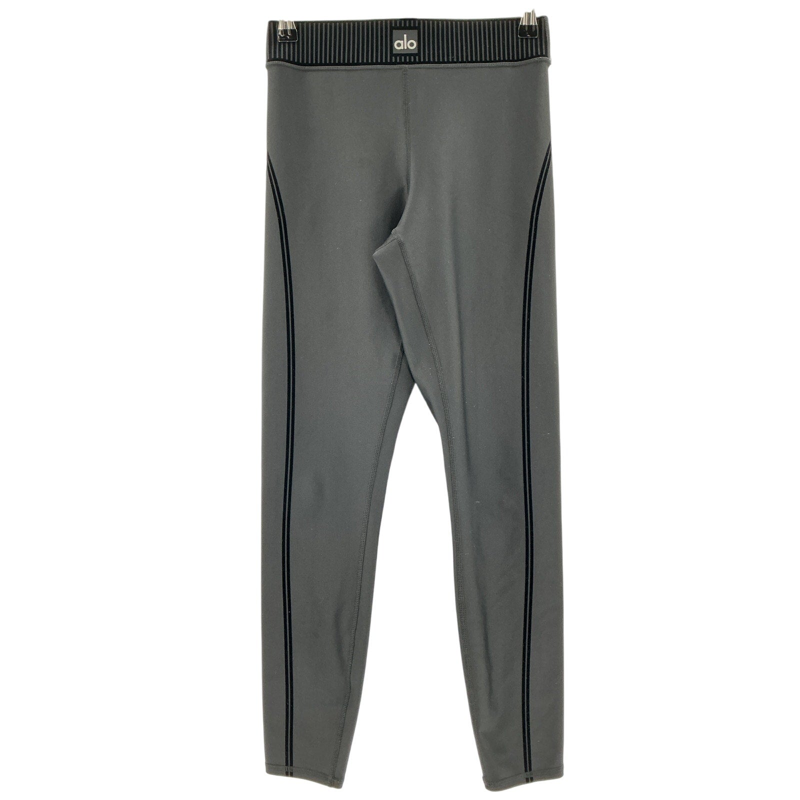 Alo Yoga 'Airlift' Black Polyester High-Waist 7/8 Line Up Legging Size S