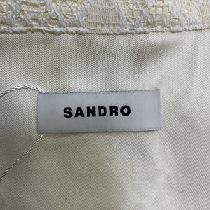 Sandro Lace Cream Drop Waist Dress Size 34 FR