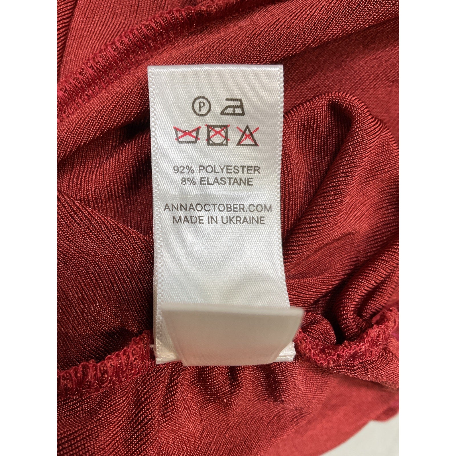 Anna October 'Holy' Red Long Sleeve Top Size S
