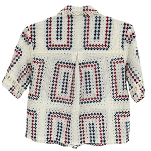 Hill House Home Embroidered Multicolor Annette Blouse Size XS