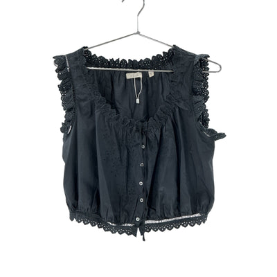 Dôen 'Traveler' Black Cotton Top Size S