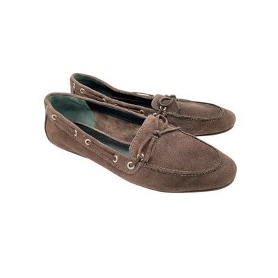 Reformation Suede Brown Kyla Boat Shoe Size 6