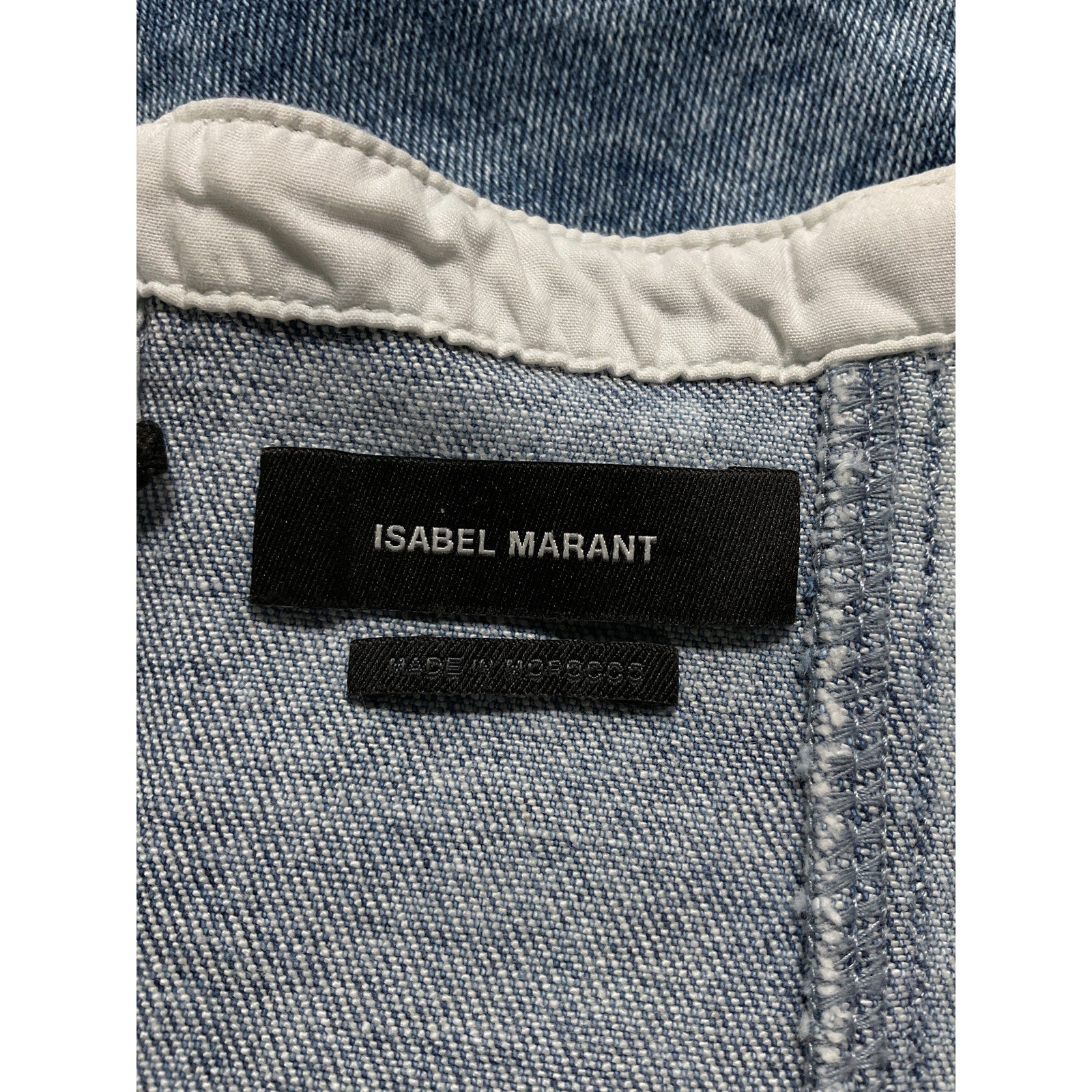 Isabel Marant 'Dolizi' Blue Strapless Denim Peplum Mini Dress Size M