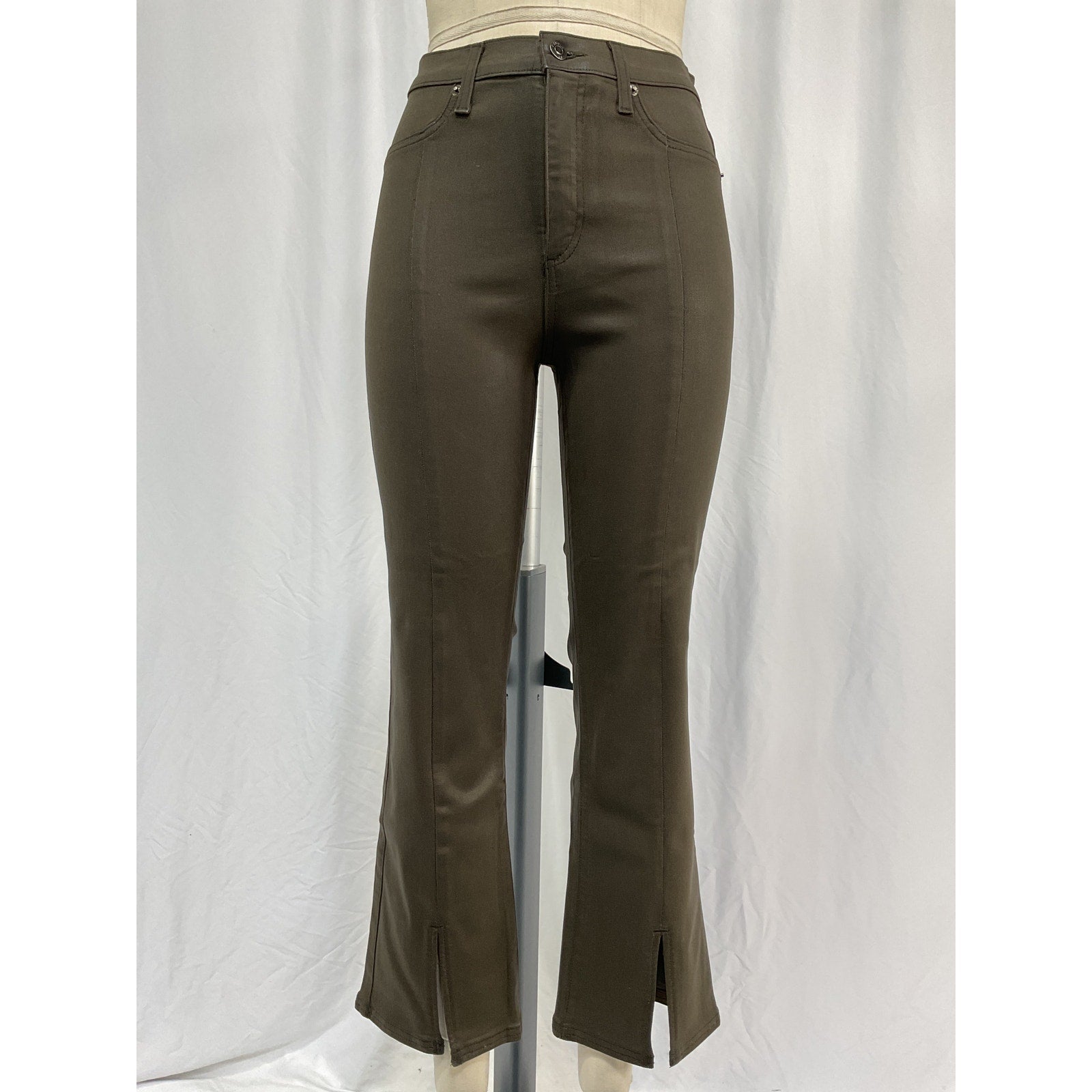 Pistola Denim 'Lennon' Green Cotton Pants With Slit Size 27