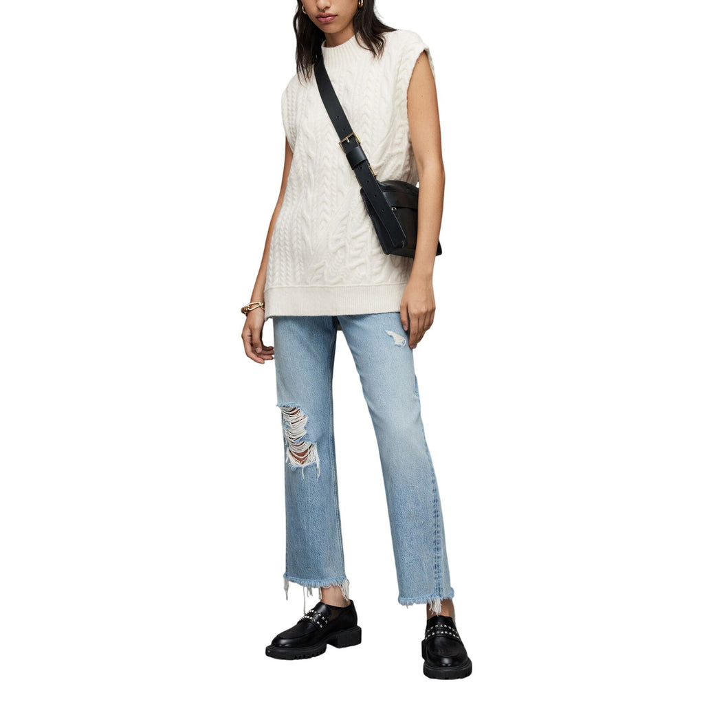 Allsaints 'Arvid' Beige Wool Oversized Tank Top Size S