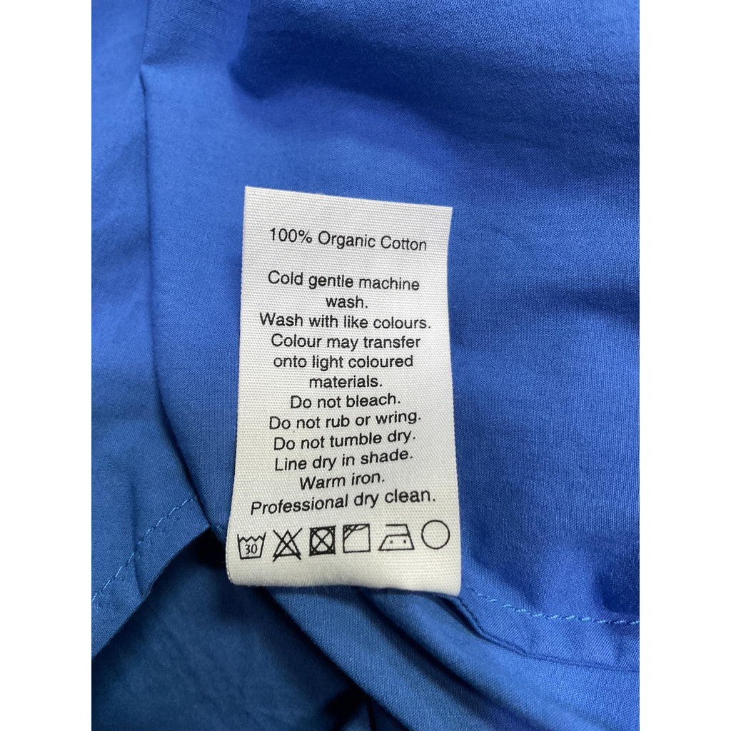 Matteau Organic Blue Cotton-Poplin Mini Dress Size 4