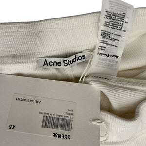 Acne Studios Ribbed Cream Midi Skirt Size XS