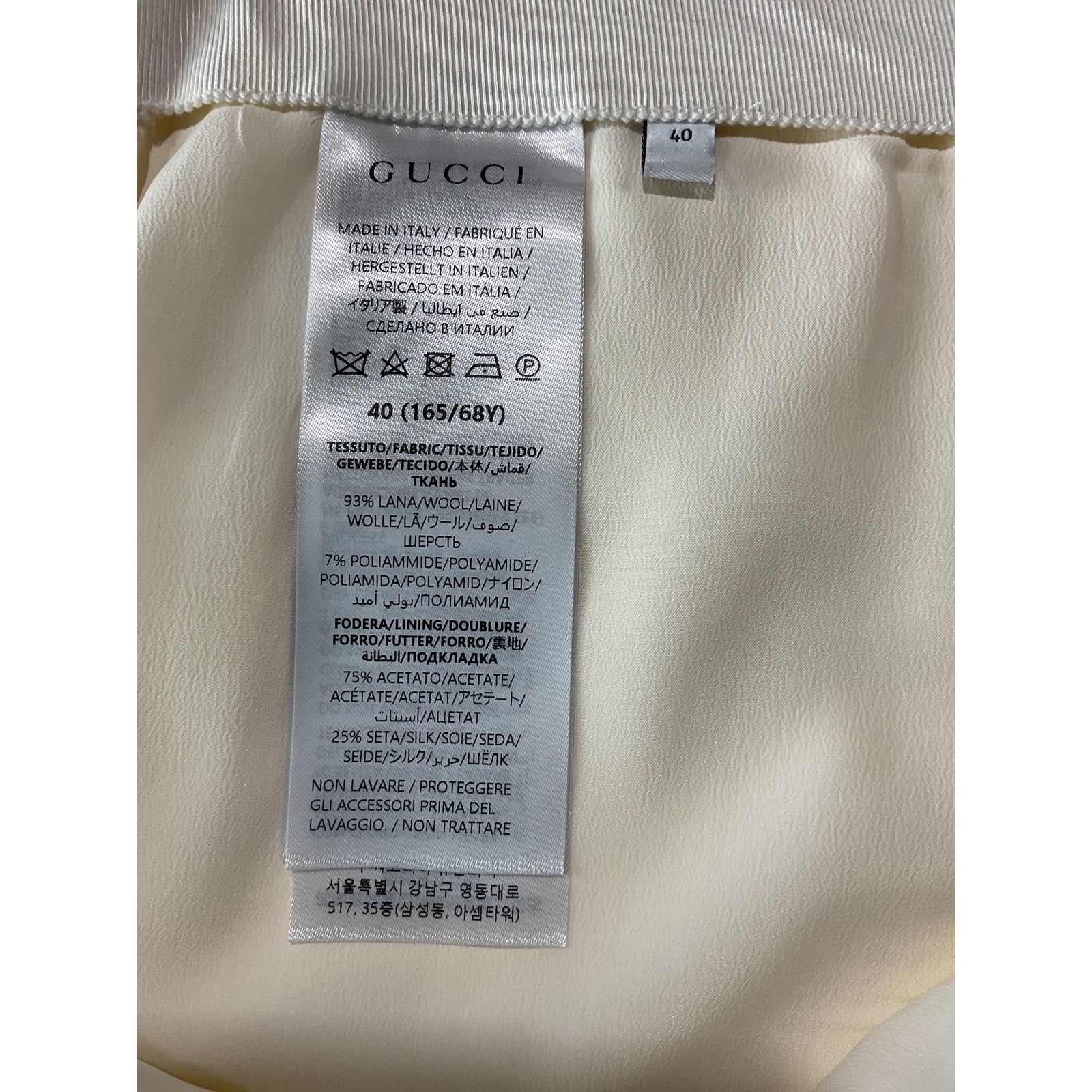 Gucci Wool-Blend Bouclé-Tweed Mini Skirt Off-White Size 4