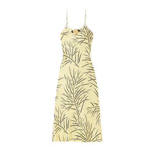 Rodarte Embellished Printed Pastel Yellow Slip Dress Size 12