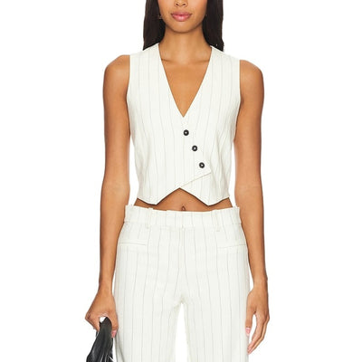 Ba&sh Striped Ivory Erita Vest Size 1