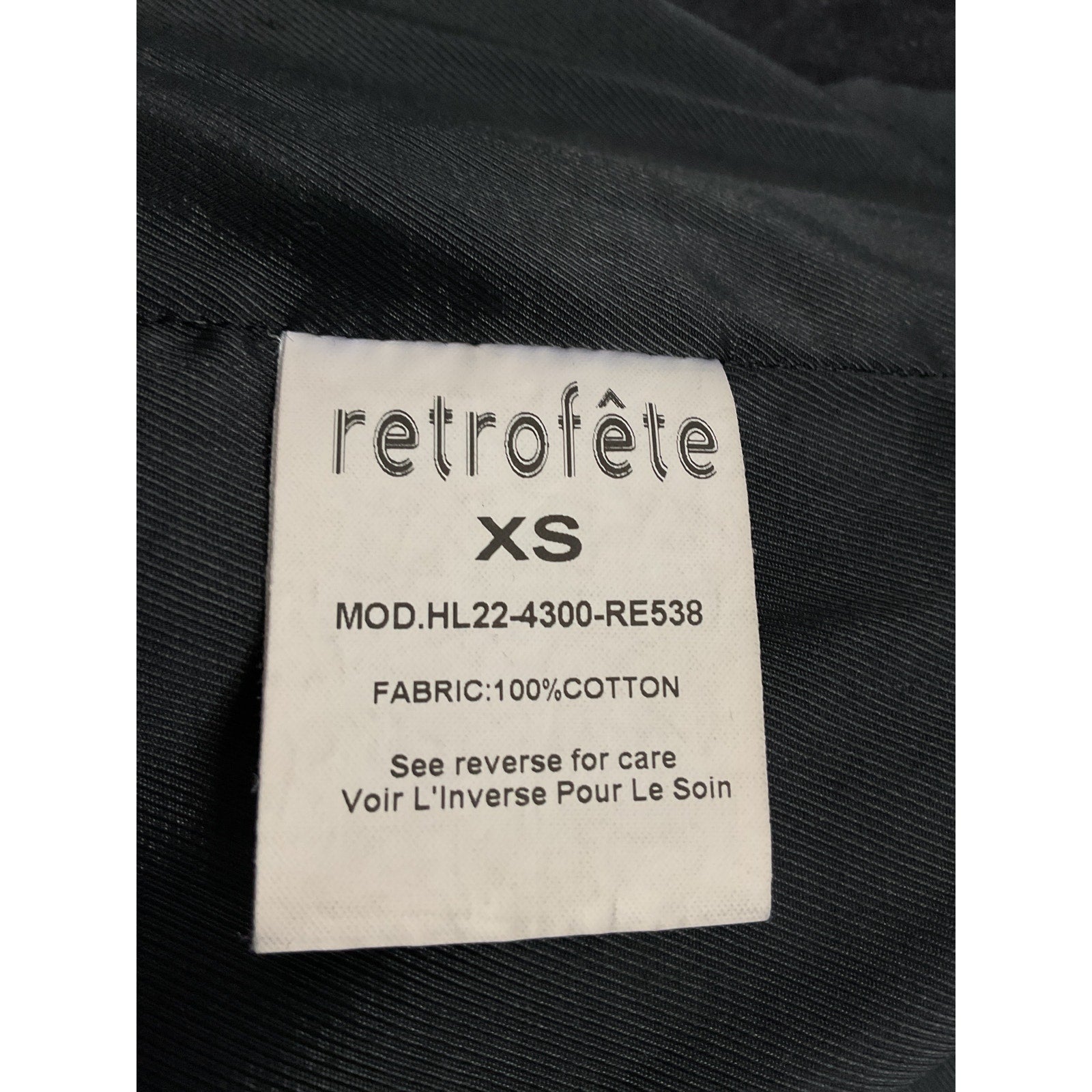 Retrofete 'Tai' Black Denim Jacket Size XS - NWT
