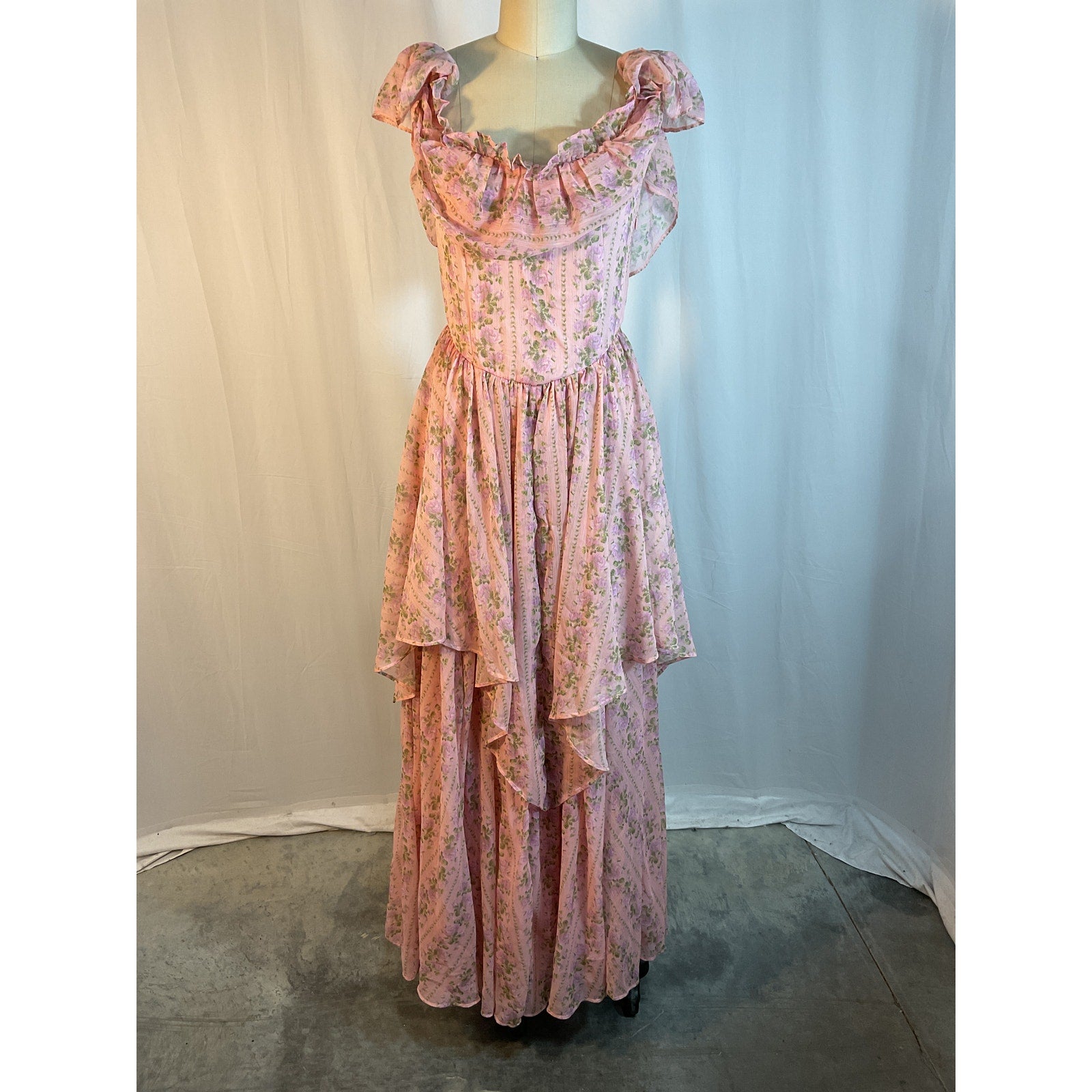 LoveShackFancy Pink Noni Off Shoulder Dress Size 2 - NWT