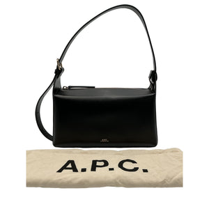 A.P.C. 'Virginie' Black Leather Shoulder Bag