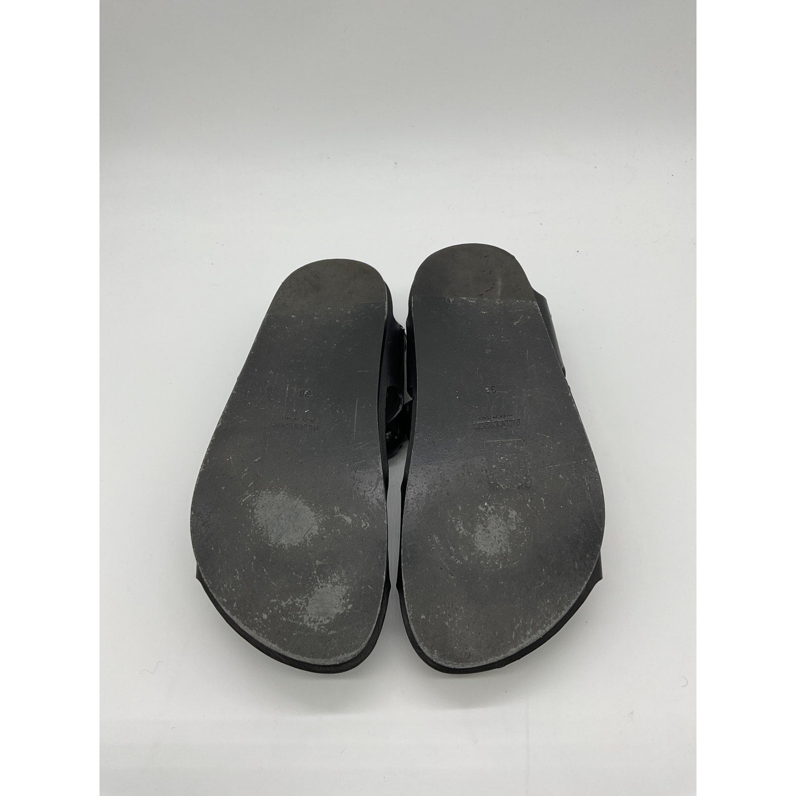 Jil Sander 'Braided' Black Leather Sandals Size 8