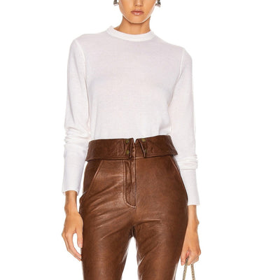 Equipment Classic Cream Sanni Crewneck Sweater Size XS