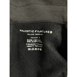 Majestic Filatures 'French' Black Terry Single-Button Blazer Size 3