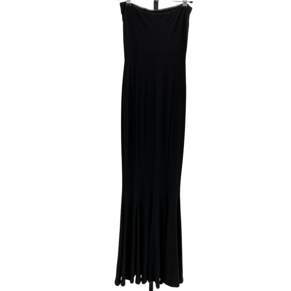 Norma Kamali Black Polyester Strapless Fishtail Gown Size S