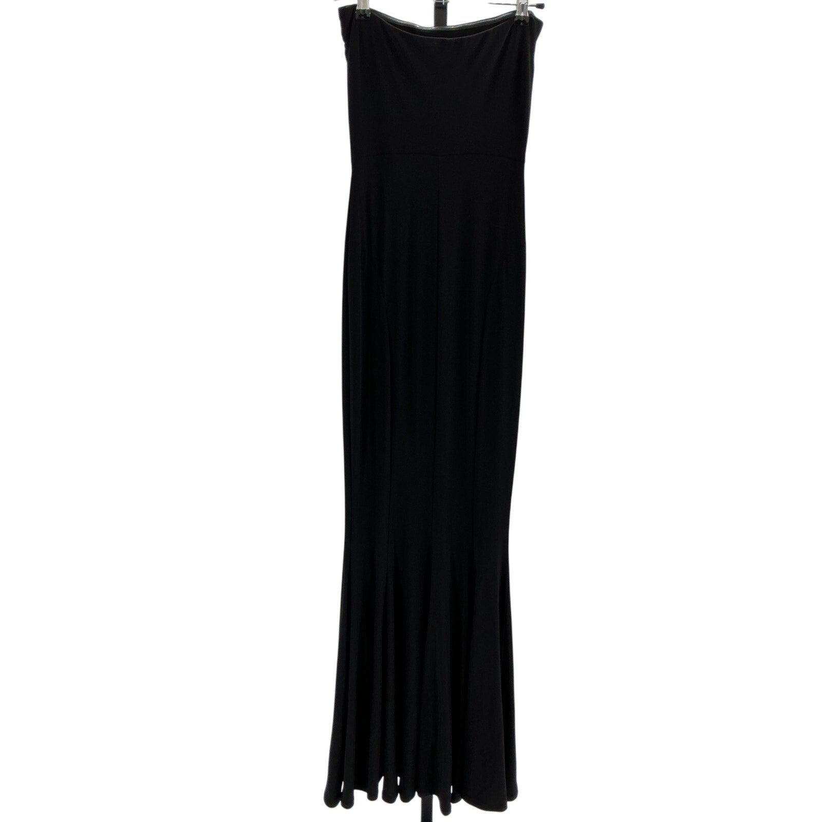 Norma Kamali Black Polyester Strapless Fishtail Gown Size S