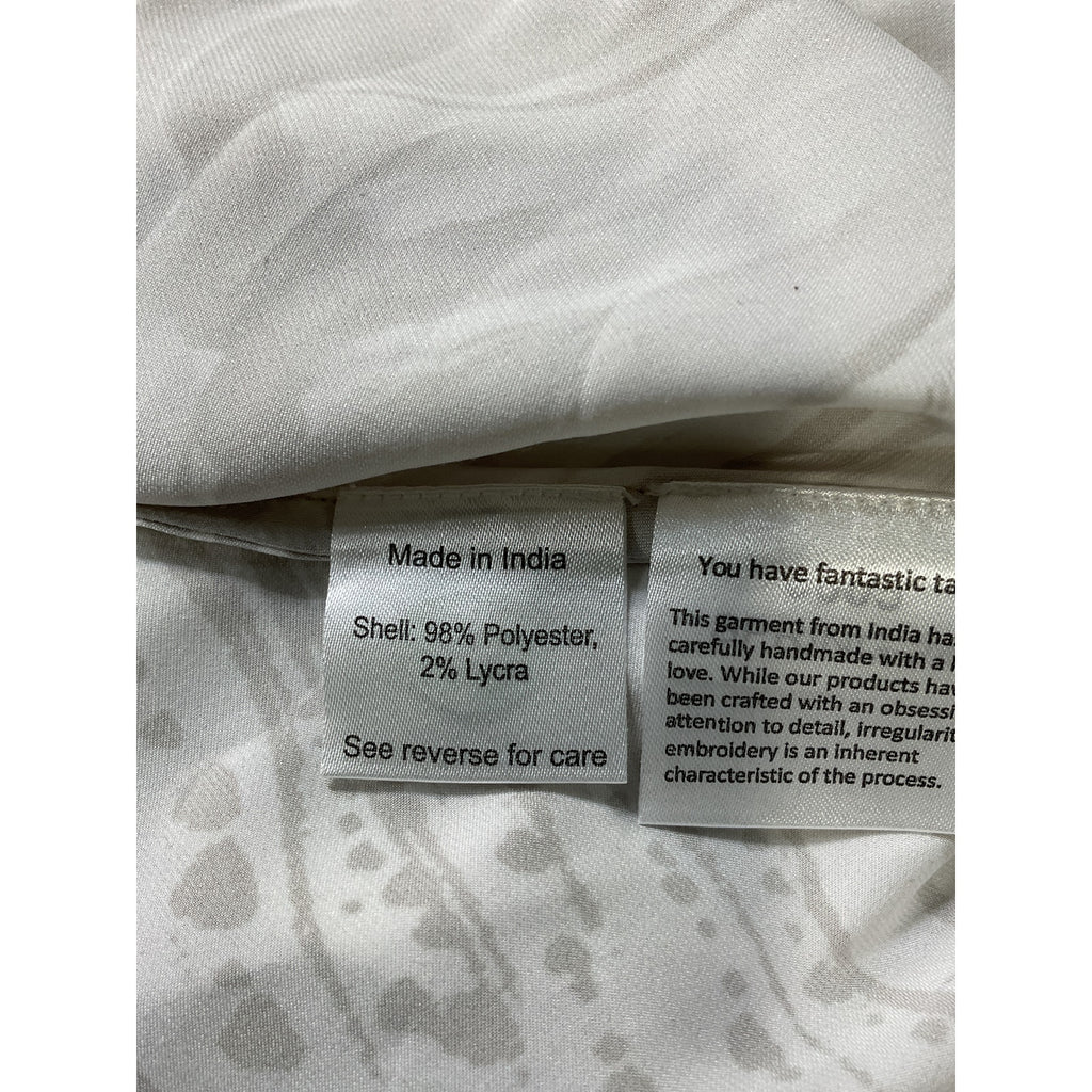 Rococo Sand White Satin Maxi Dress Size S