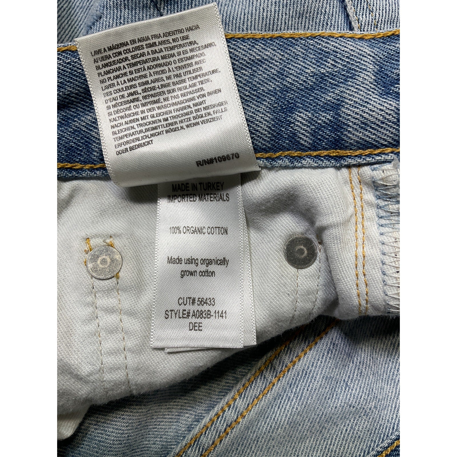 Agolde 'Parker' Blue Denim Jean Long Short Size 24