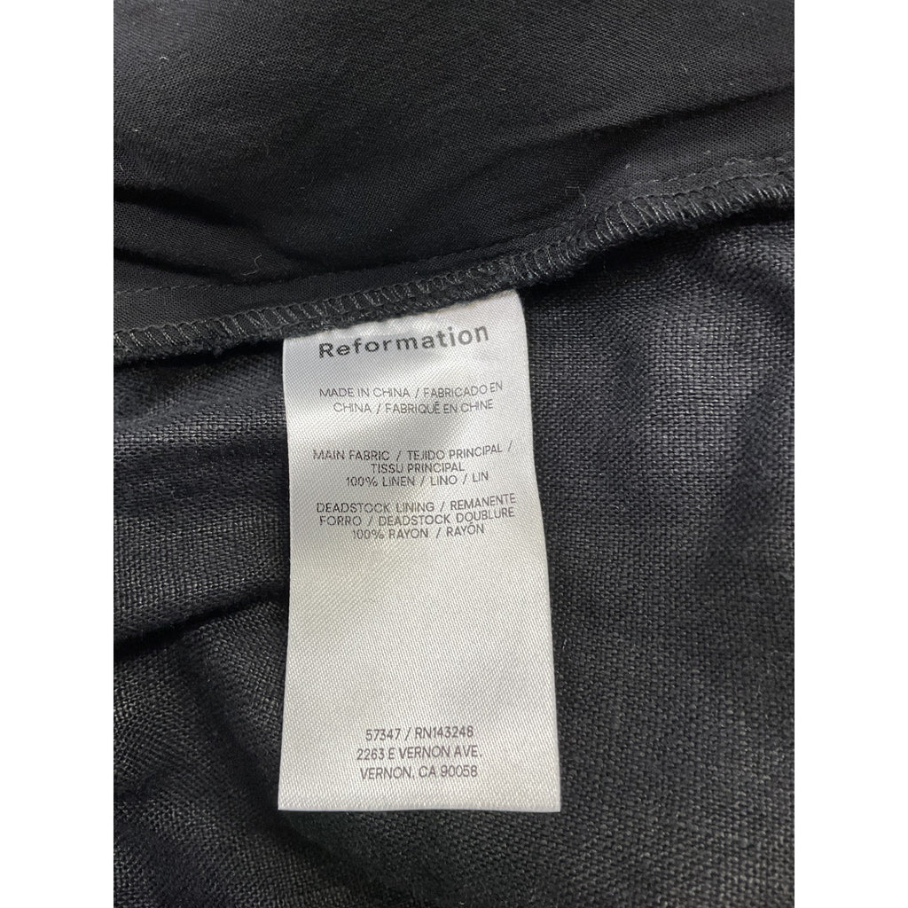 Reformation 'Mason' Black Tencel Lyocell Short Size 8
