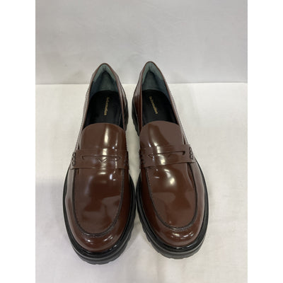 Reformation 'Agathea' Brown Leather Chunky Loafer Size 10
