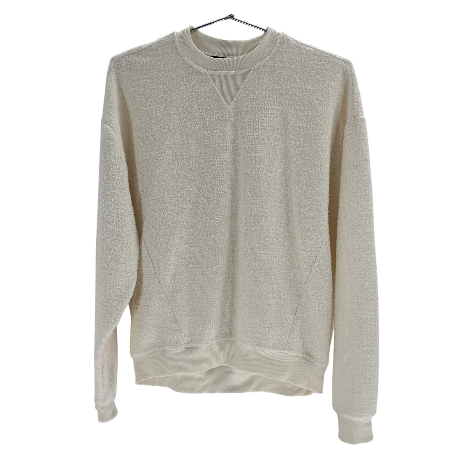 Hatch 'The Dina' Beige Polyester Boucle Sweatshirt Size 1