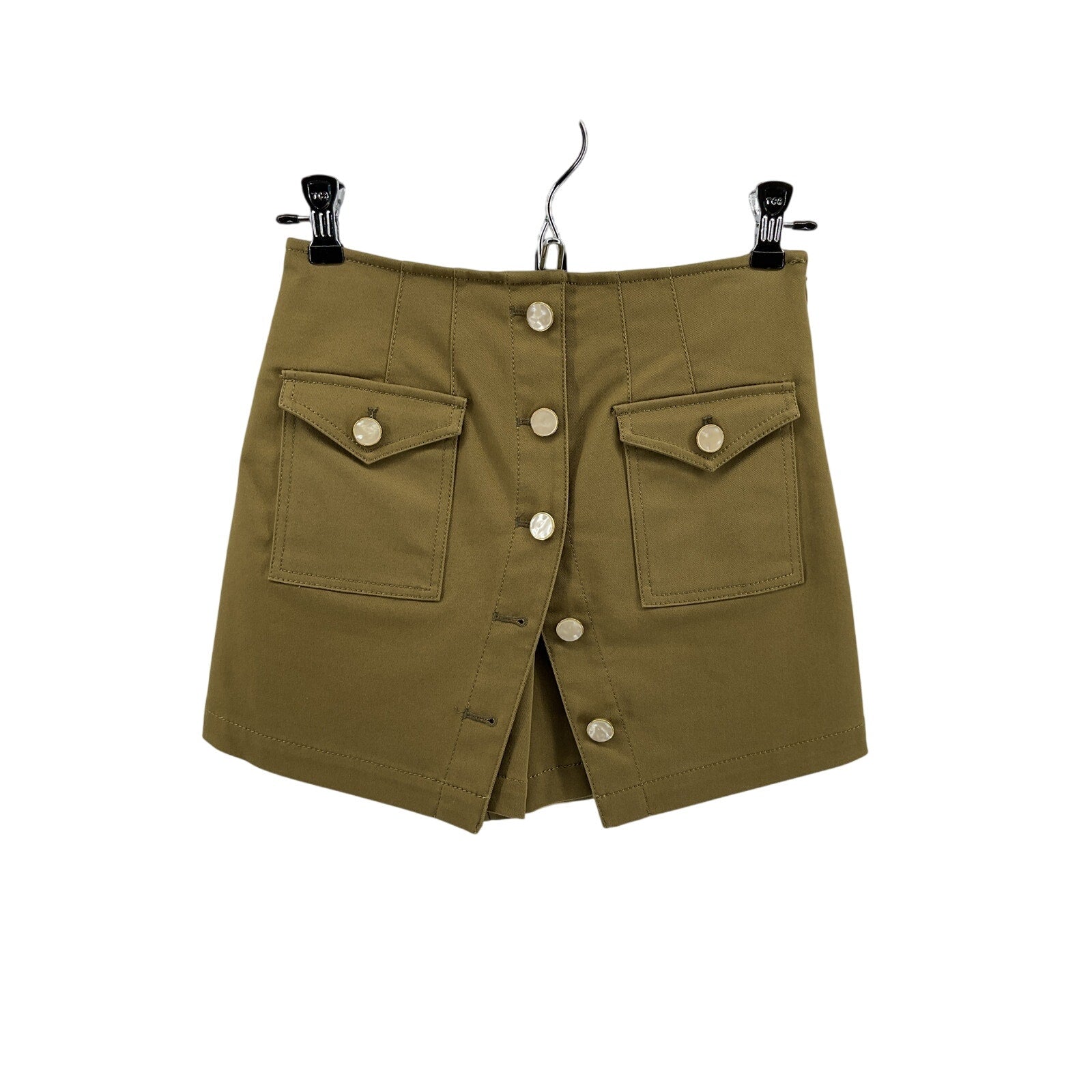 Derek Lam 'Yolie' Green Cotton Cargo Skort Size 00 - NWT
