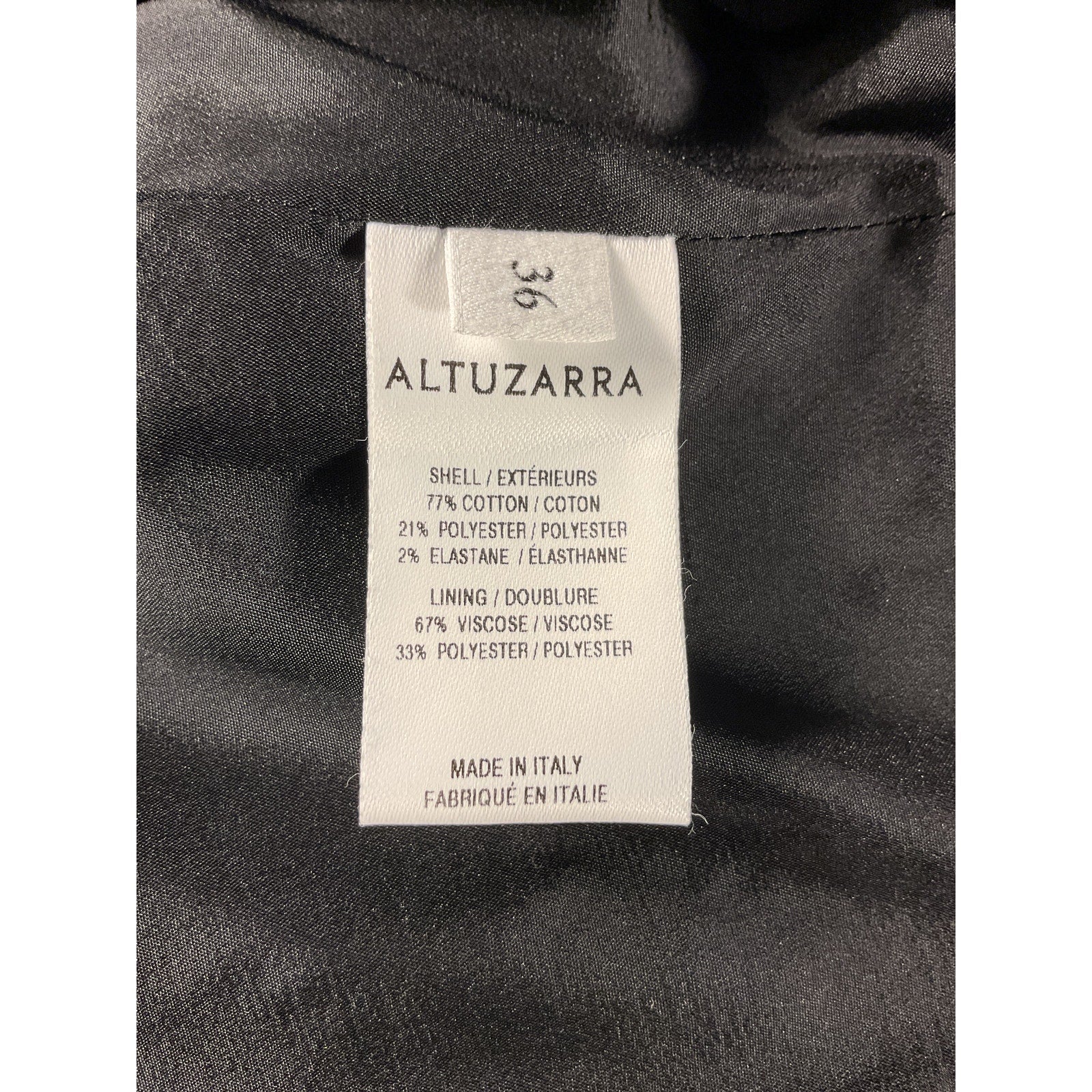 Altuzarra 'Aphelion' Black Belted Gingham Cotton-Blend Jacket Size 4 (XS)