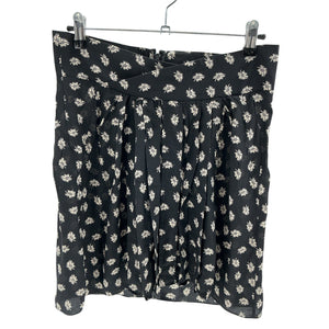 Isabel Marant Pleated Black Crepe De Chine Mini Skirt Size 38 EU / US 6