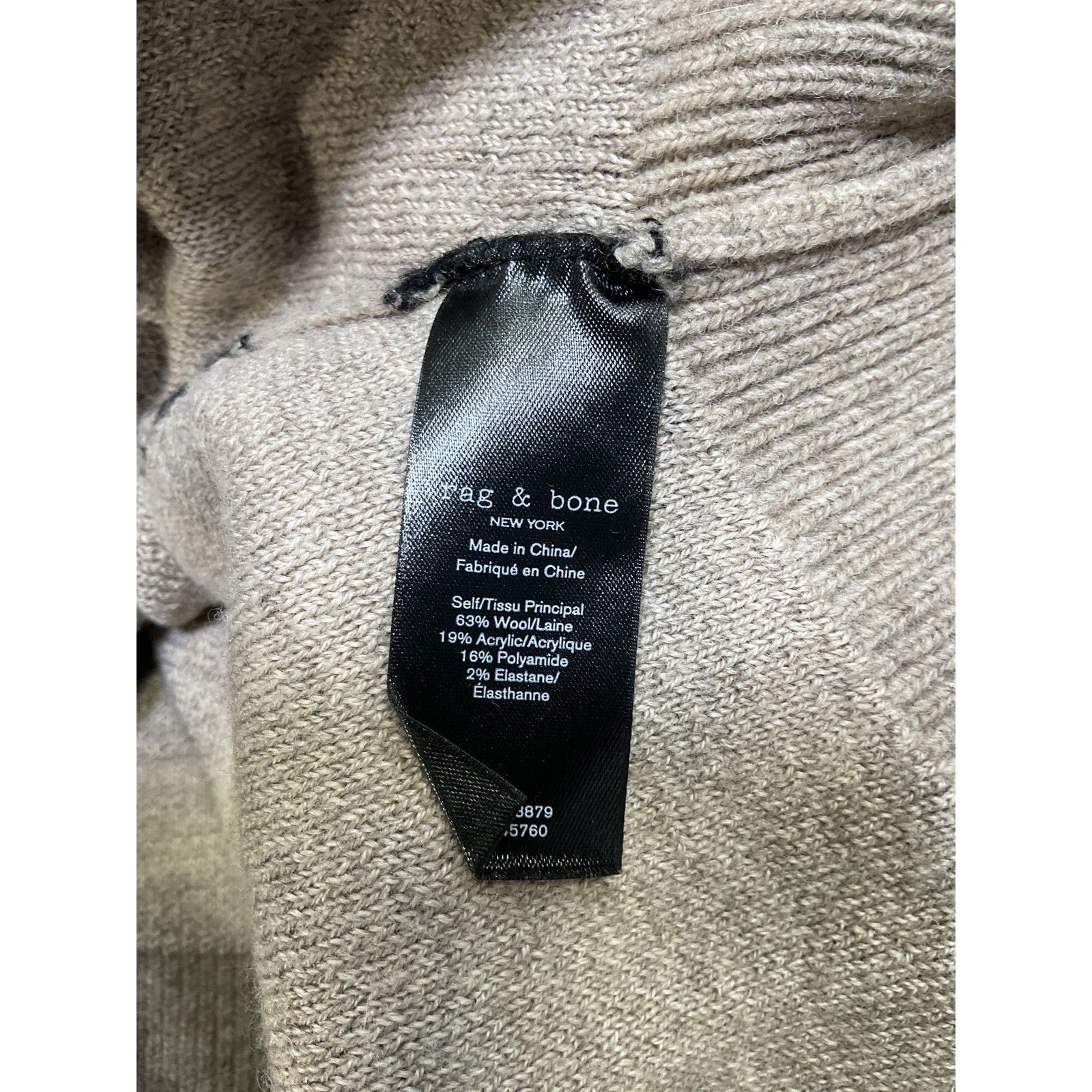 Rag & Bone 'Bridget' Beige Wool Sweater Size S