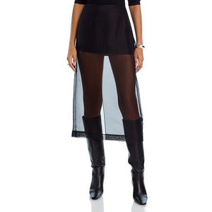 Frame Sheer Black Silk Organza Skirt Size 14