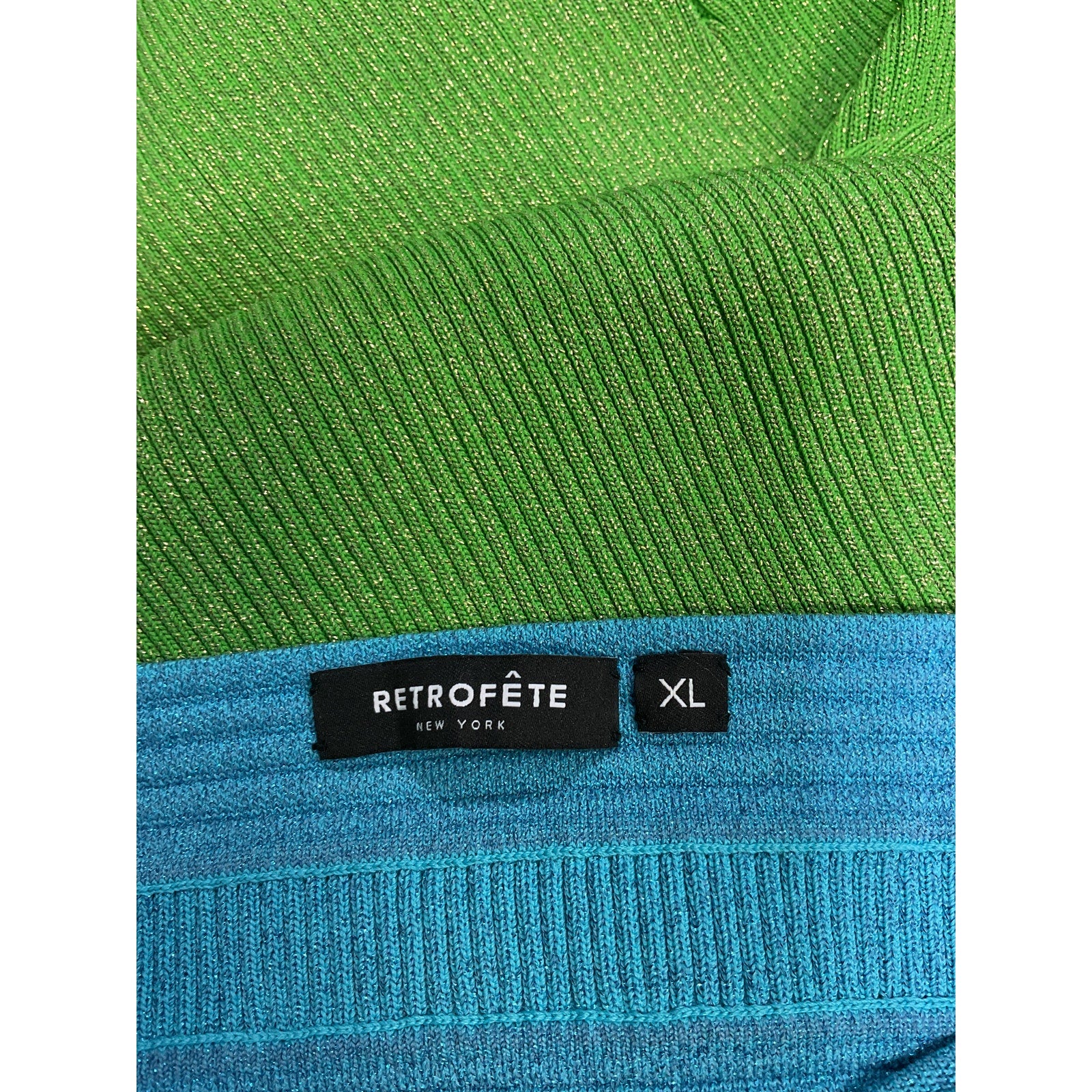 Retrofete 'Eloisa' Green Back Cut Out Halterneck Dress Size XL