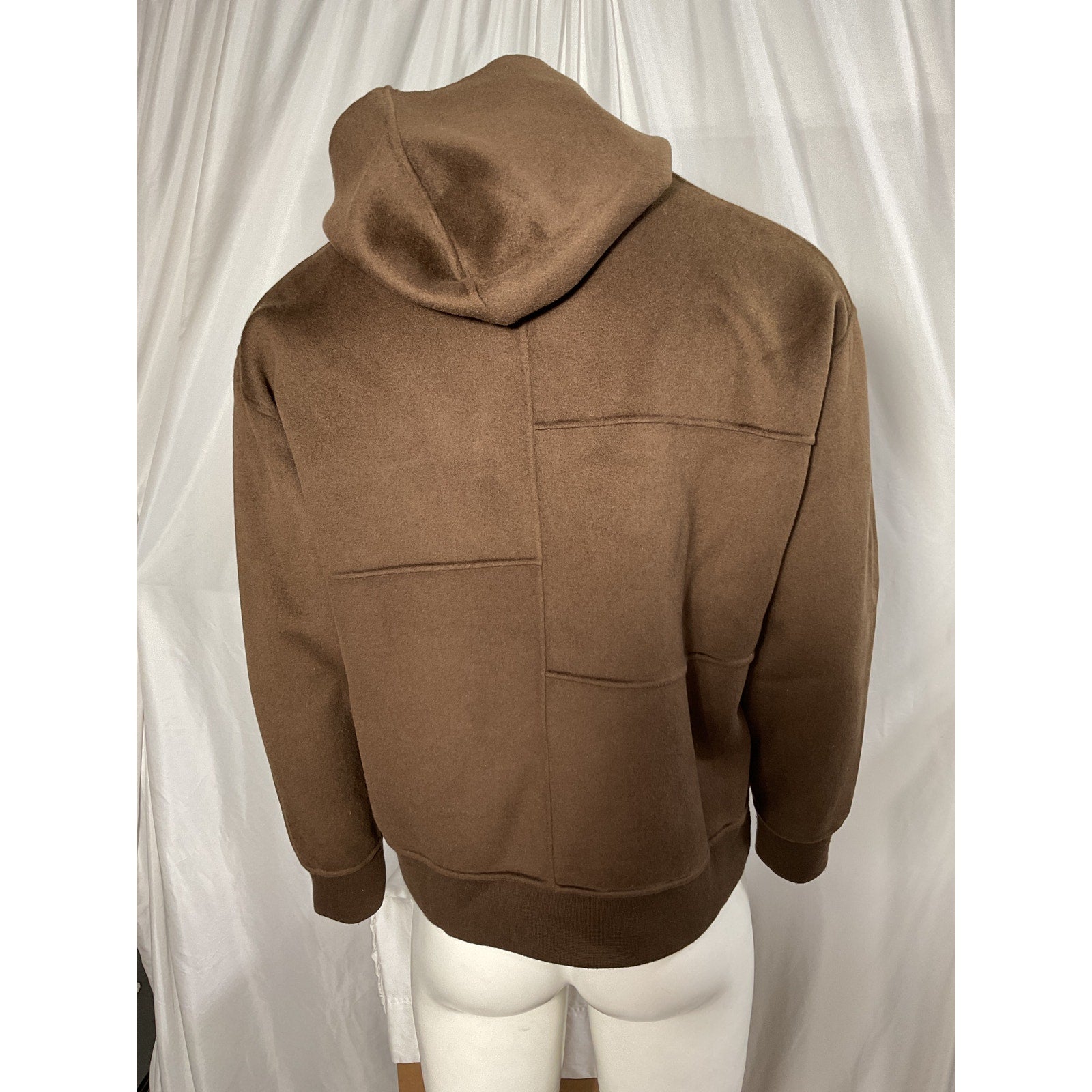 Frame Solid Wool Brown Blend Hoodie Size L