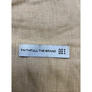 Faithfull The Brand 'Salome' Tan Linen Top Size S