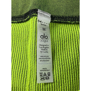 Alo Yoga Seamless Green Illusion Leggings Size M
