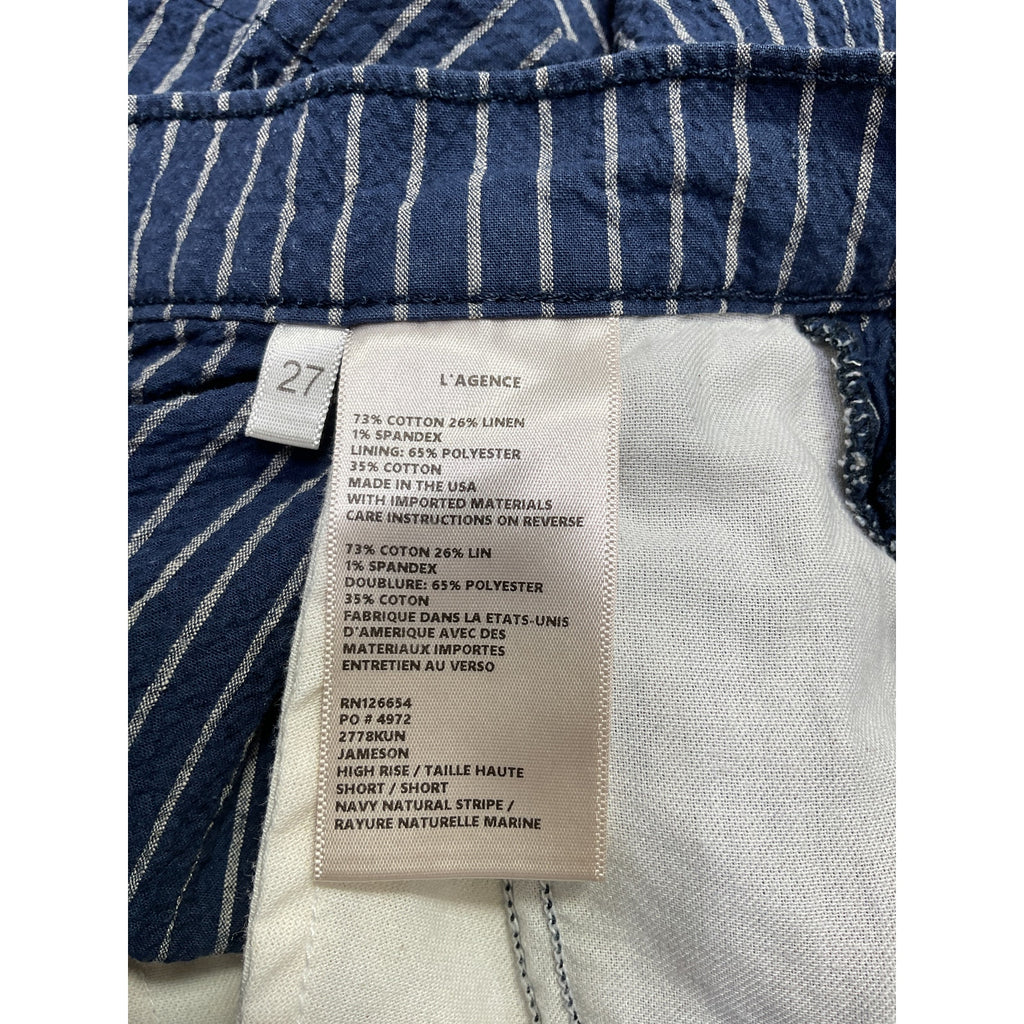 L'Agence 'Jameson' Blue Cotton Short Size 27