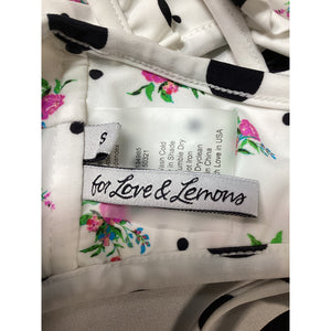 For Love & Lemons 'Rosewater' White Bandeau Top Size S