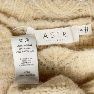 Astr The Label Open-Stitch Beige Pelloni Sweater Size S