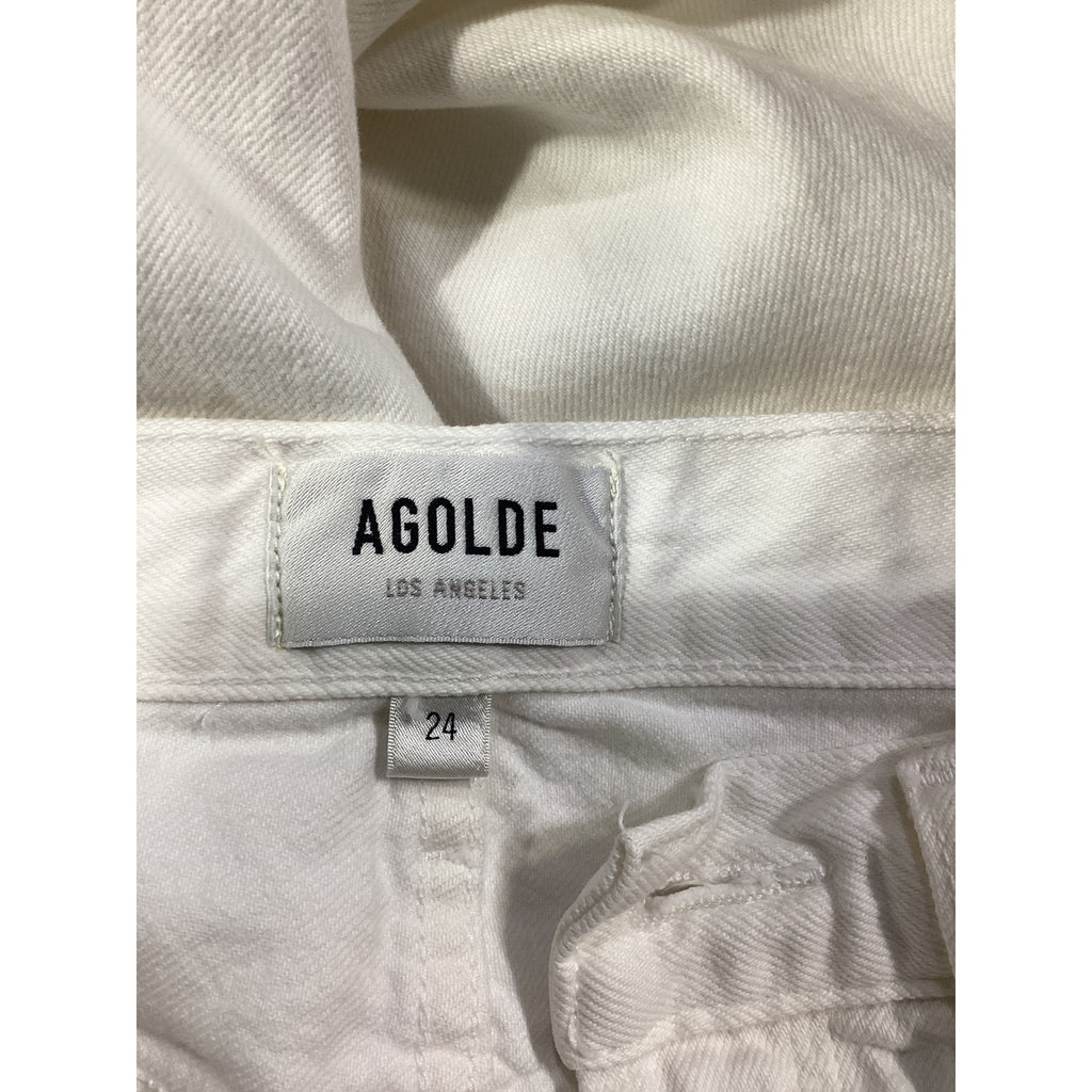 Agolde '90's' White Pinch Waist Denim Jeans Size 24