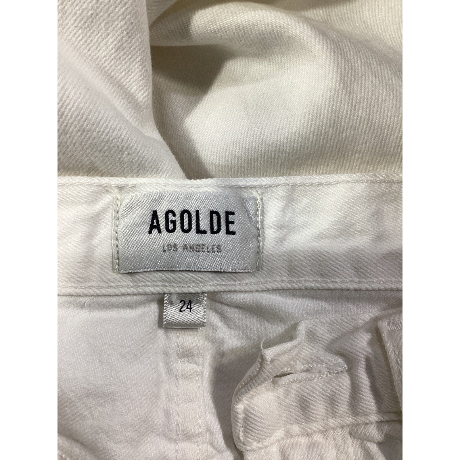 Agolde '90's' White Pinch Waist Denim Jeans Size 24