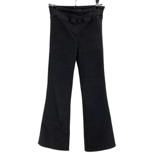 Frame Sleek Sheen Noir Jet Set Crop Mini Boot Denim Jeans Size 0