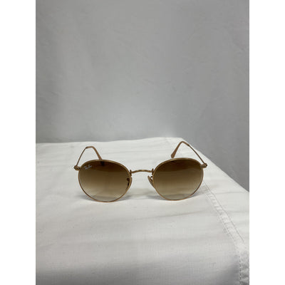 Ray-Ban Round Tan Metal Sunglasses