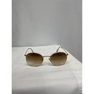 Ray-Ban Round Tan Metal Sunglasses