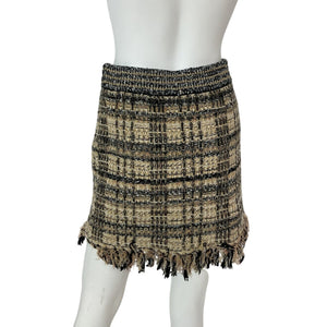 LoveShackFancy Fringed Multi Balsam Mini Skirt Size S