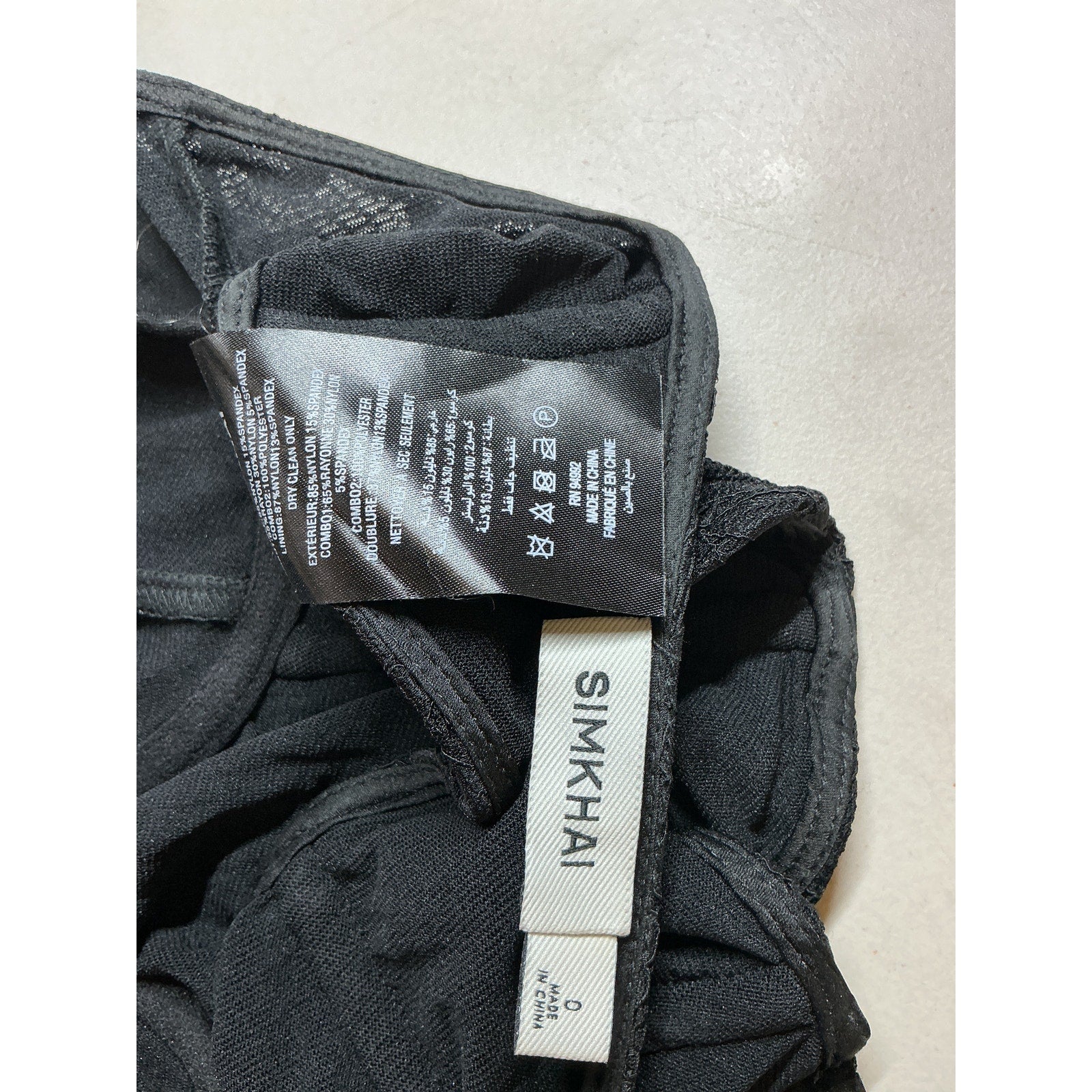 Simkhai 'Serifina' Black Nylon Bustier Top Size 0
