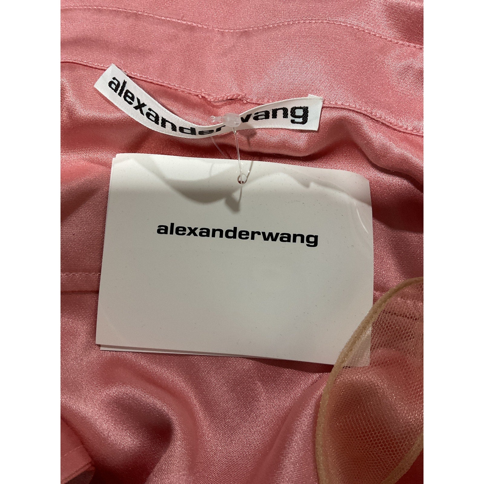 Alexander Wang Draped Pink Silk Corset Dress Size 8 - NWT